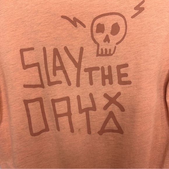 Dutch Bros VINTAGE SMALL “Slay The Day” Rust Orange Graphic Tee DB 1992 Soft - Picture 4 of 5